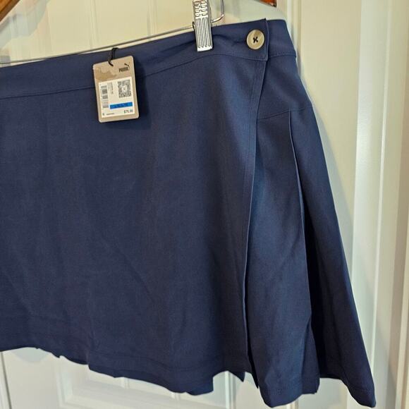 Puma Wrap Skort Womens XL Blue Pleated Golf Tennis Gym Preppy Academia Twee UPF - Picture 4 of 10